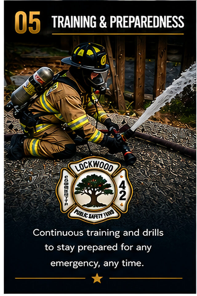 A firefighter on the nozzle during a live drill
